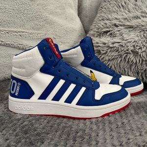 Big Kids Pokémon PIKACHU Adidas Hoops Mid 2.0 Jr Size 3.5